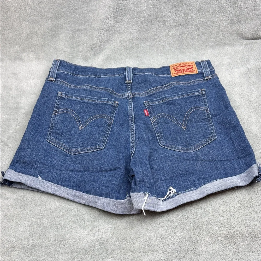Levi's Distressed Mid Length Jean Shorts 30